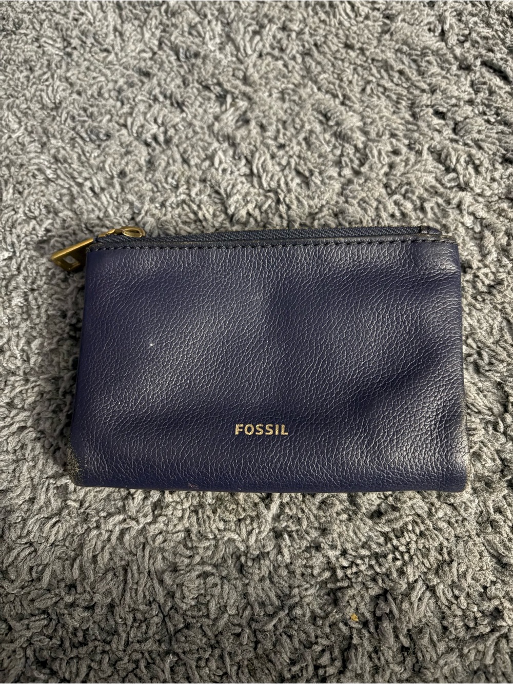 Lightly Used Navy Blue Fossil Wallet
